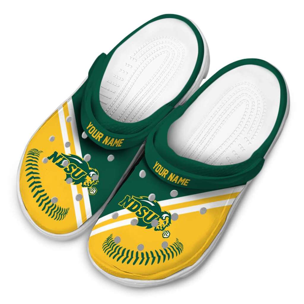 Personalized North Dakota State Bison Baseball Motif ClogTVC1801790 - Image 4