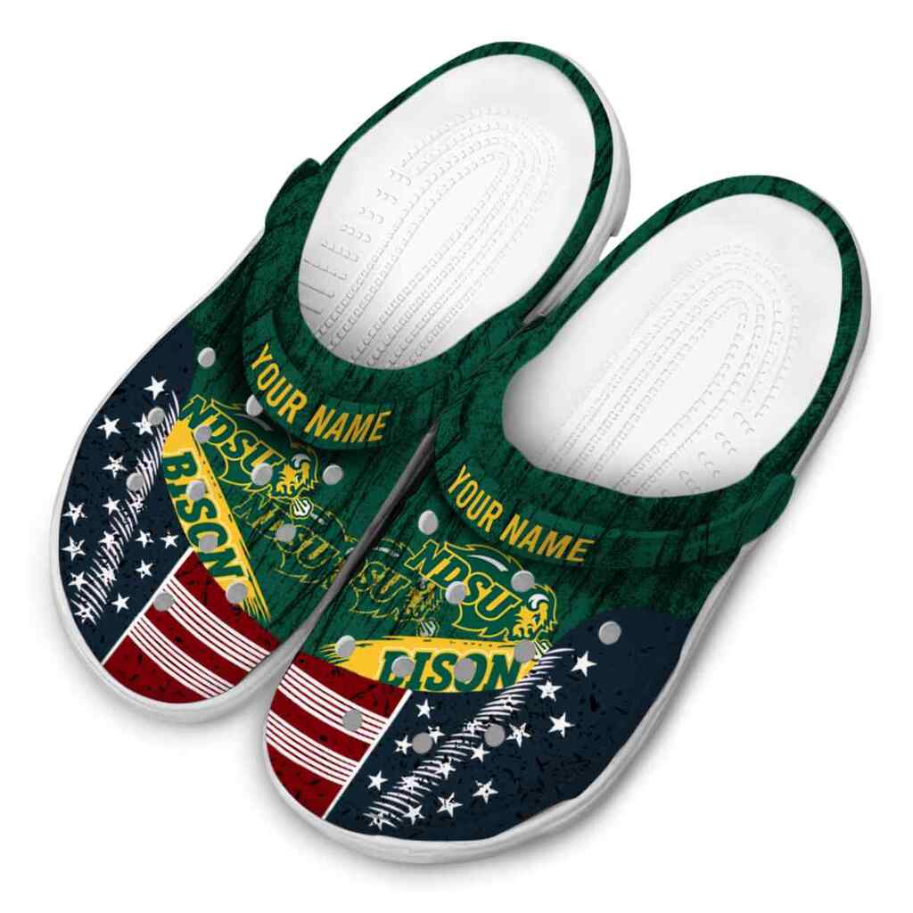 Personalized North Dakota State Bison Star-Spangled Side Pattern ClogTVC1801724 - Image 4