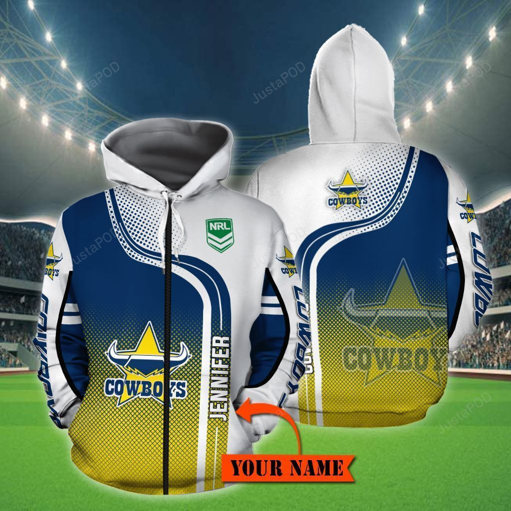Personalized North Queensland Cowboys 3D All Over Print Hoodie, Zip Hoodie
