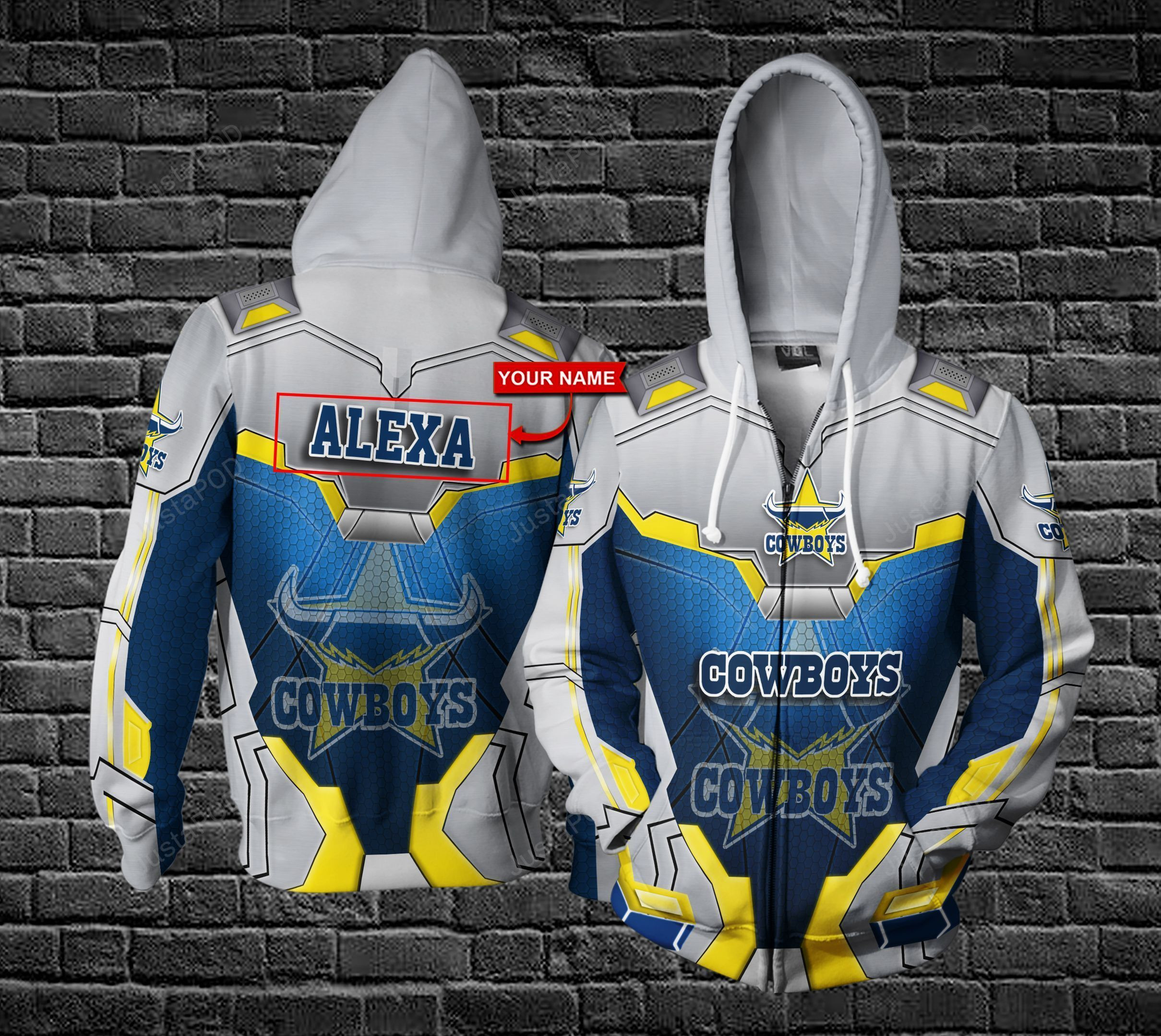 Personalized North Queensland Cowboys 3D All Over Print Hoodie, Zip Hoodie
