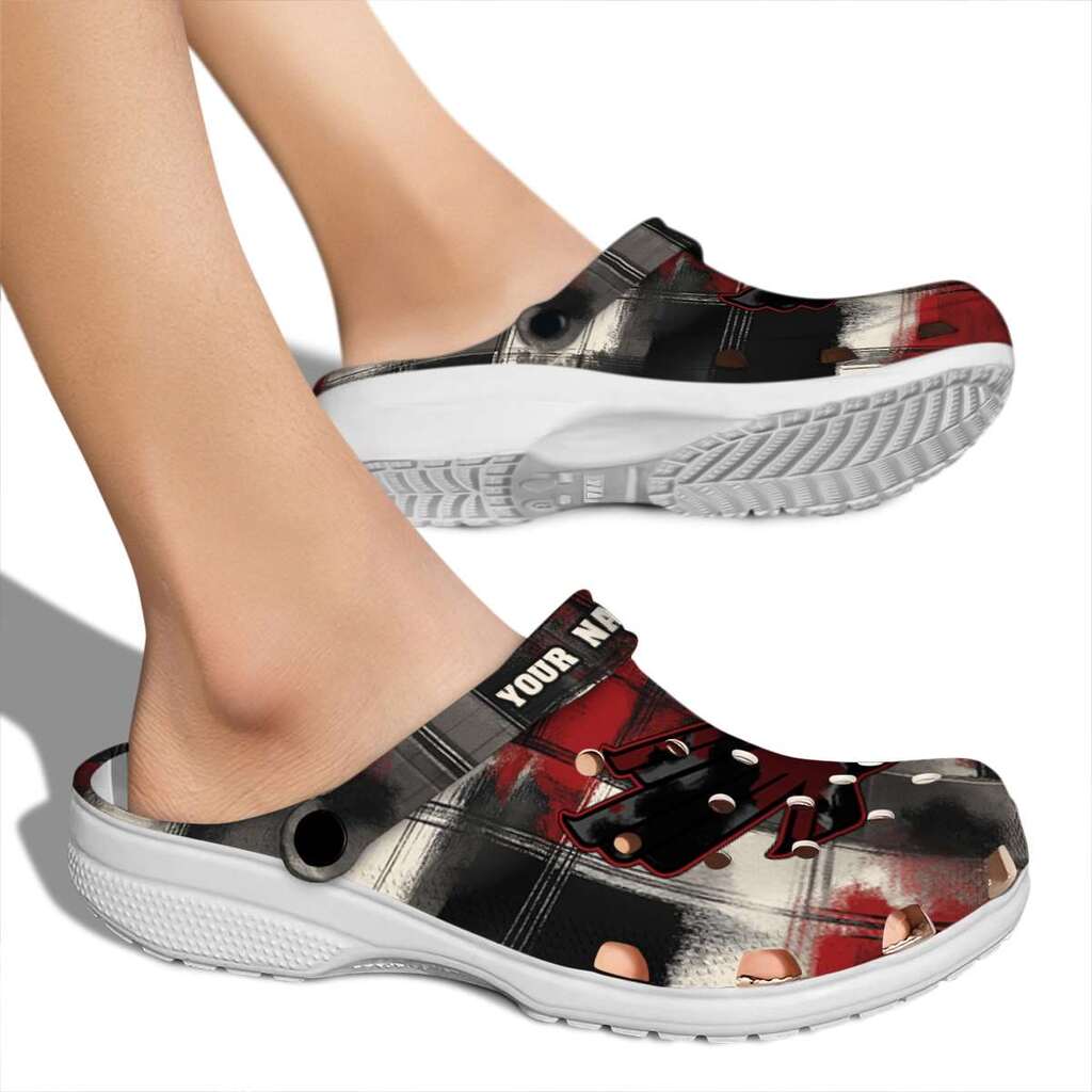 Personalized North Texas Mean Green Plaid Fusion ClogTVC1801697 - Image 2