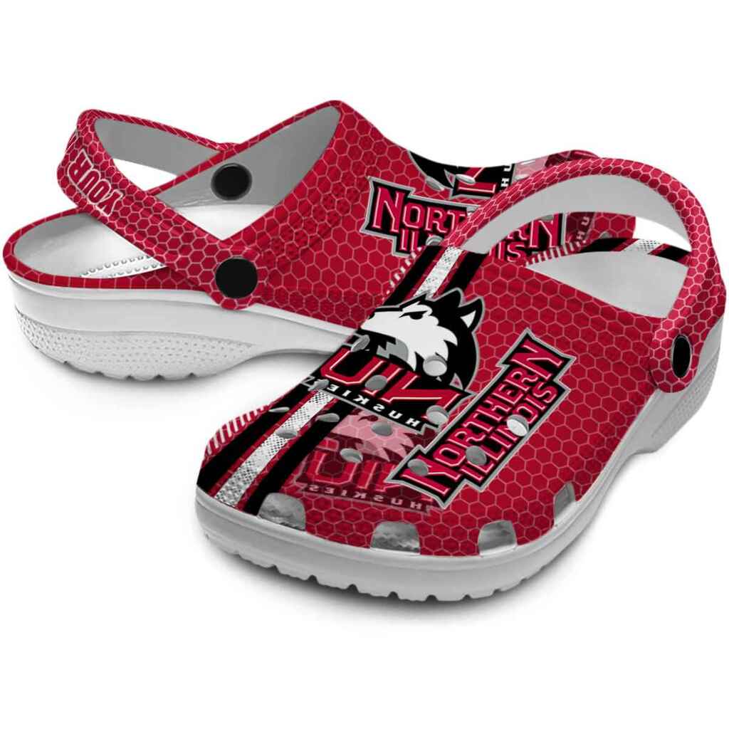 Personalized Northern Illinois Huskies Contrasting Stripes ClogTVC1801725 - Image 3