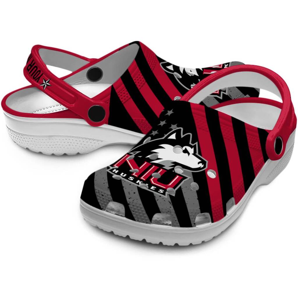 Personalized Northern Illinois Huskies Star-Spangled Graphic ClogTVC1801818 - Image 3