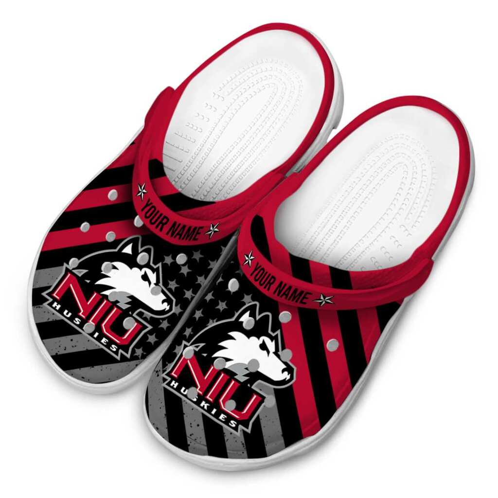 Personalized Northern Illinois Huskies Star-Spangled Graphic ClogTVC1801818 - Image 4