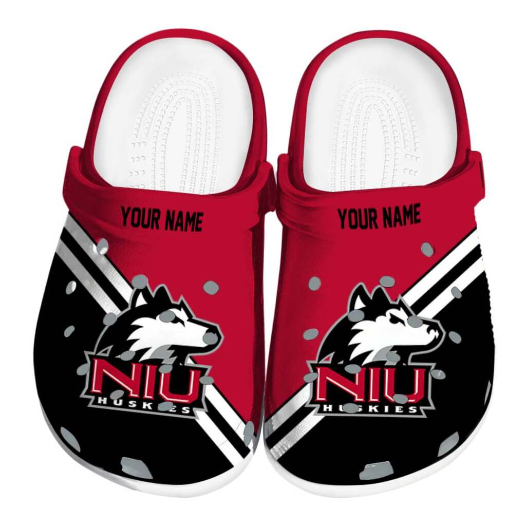 Personalized Northern Illinois Huskies Striped Accents ClogTVC1801834