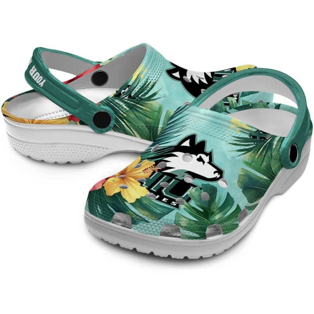 Personalized Northern Illinois Huskies Tropical Vibes ClogTVC1801698 - Image 3