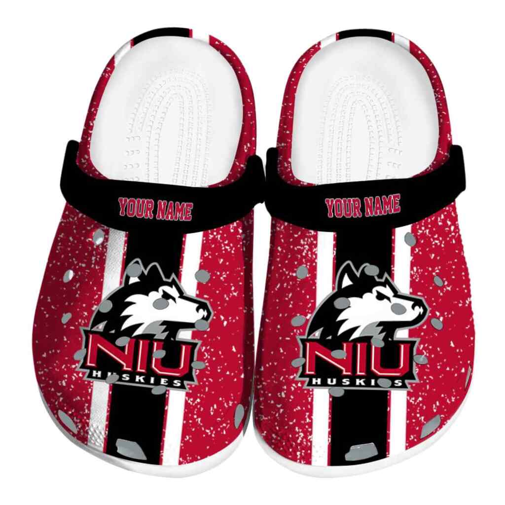 Personalized Northern Illinois Huskies Vertical Stripes ClogTVC1801712