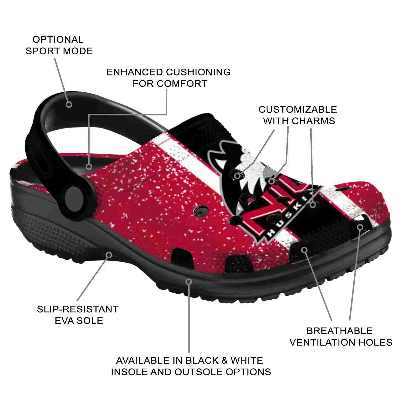 Personalized Northern Illinois Huskies Vertical Stripes ClogTVC1801712 - Image 5