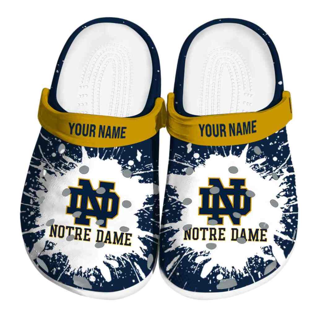 Personalized Notre Dame Fighting Irish Splash Art ClogTVC1801172