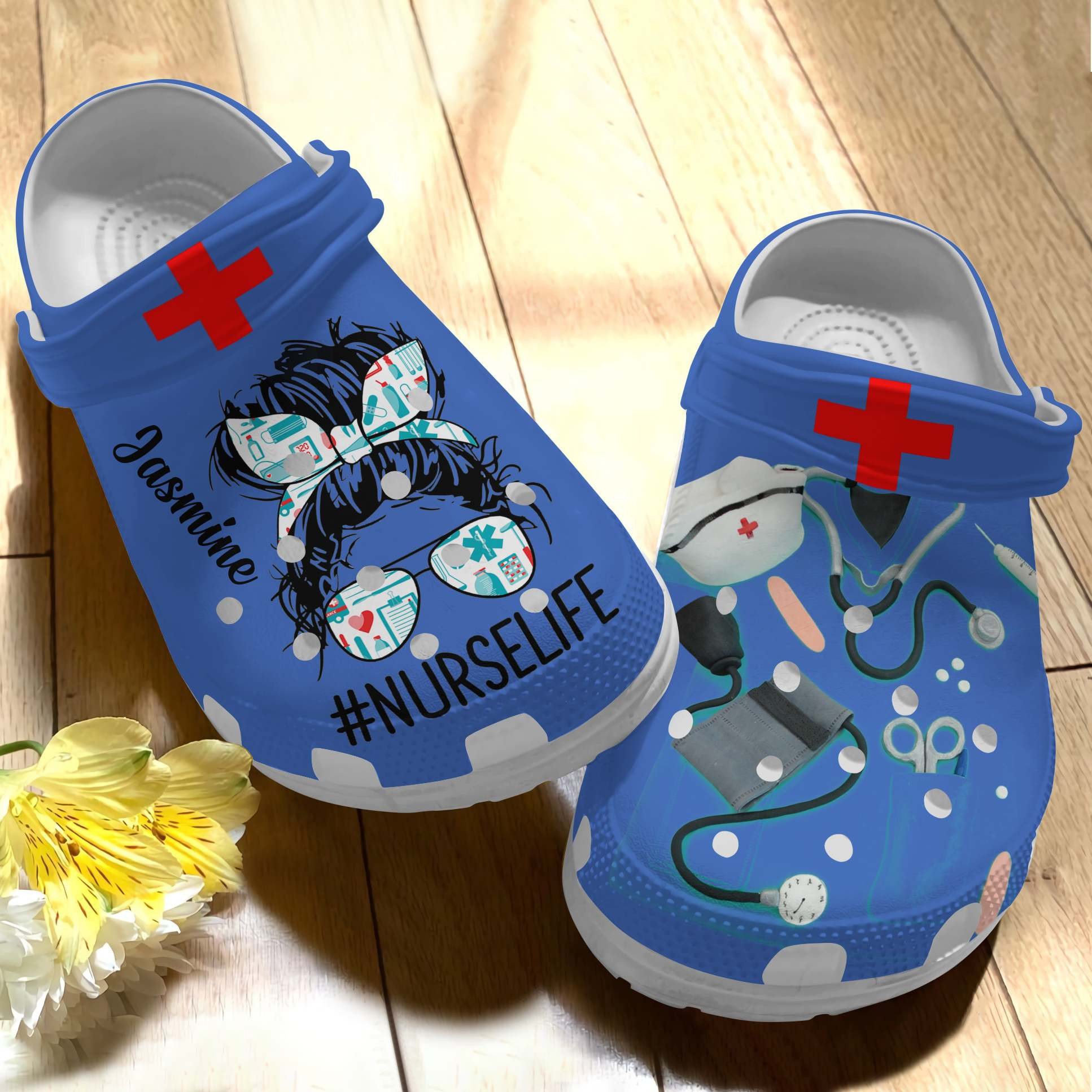 Personalized Nurse Shoes - Messy Hair Outdoor Shoes Birthday Gift For Women Girl Mother Daughter Sister Friend