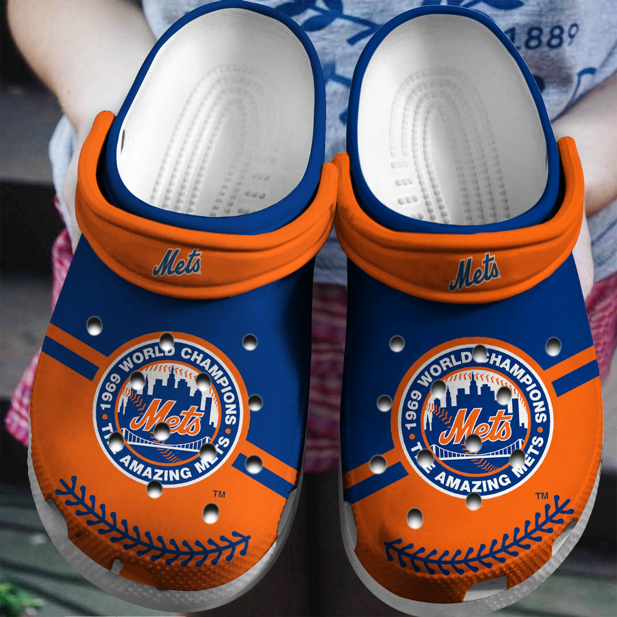Personalized NYMets Football Team Crocs Clog Custom Name Shoes
