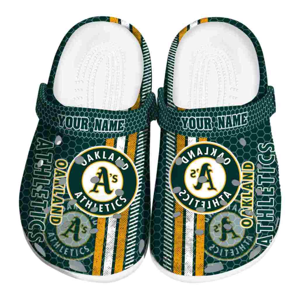 Personalized Oakland Athletics Contrasting Stripes ClogTVC180142