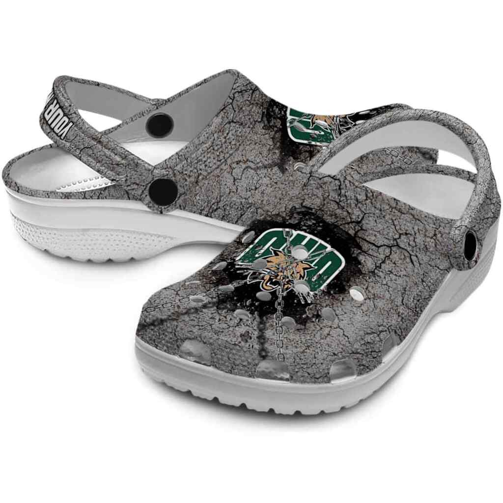 Personalized Ohio Bobcats Cracked Ground Texture ClogTVC1801716 - Image 3