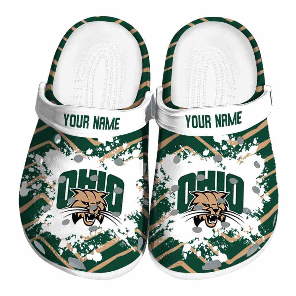 Personalized Ohio Bobcats Zigzag Paint Burst ClogTVC1801793