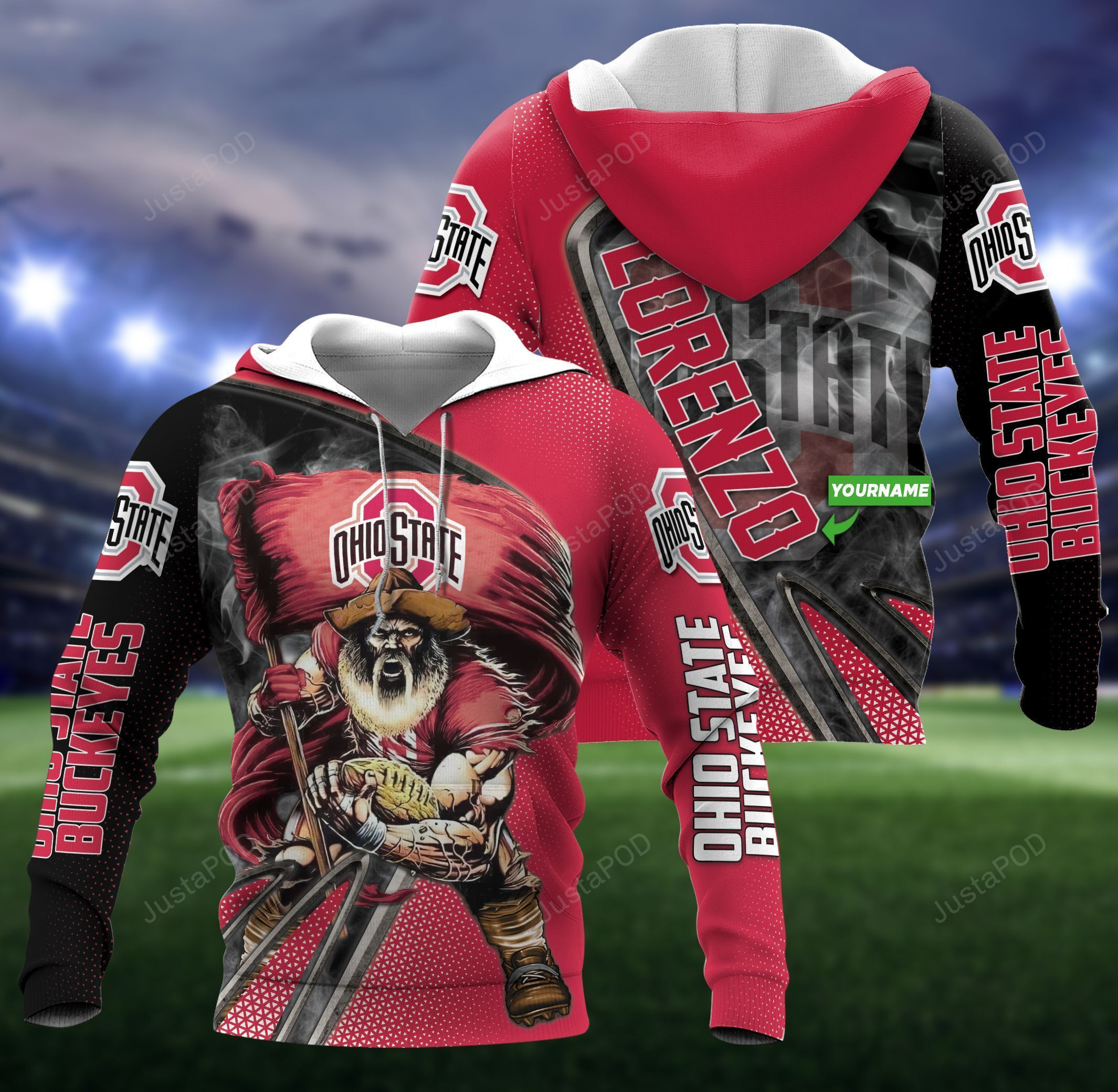 Personalized Ohio State Buckeyes 3D All Over Print Hoodie, Zip Hoodie