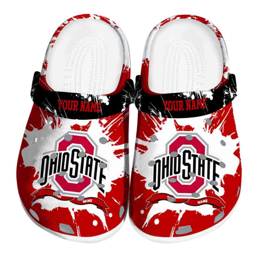 Personalized Ohio State Buckeyes Splatter Pattern ClogTVC1801170