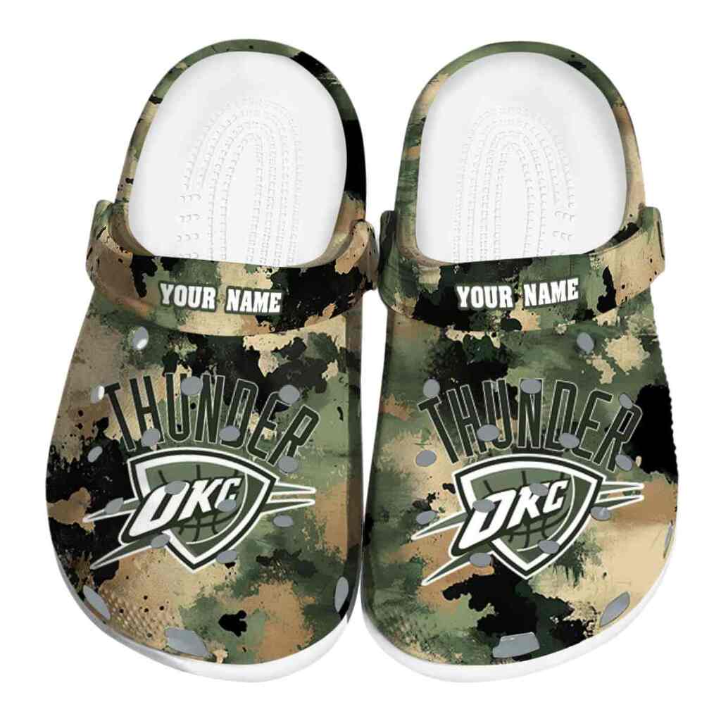 Personalized Oklahoma City Thunder Camouflage Craze ClogTVC1801918