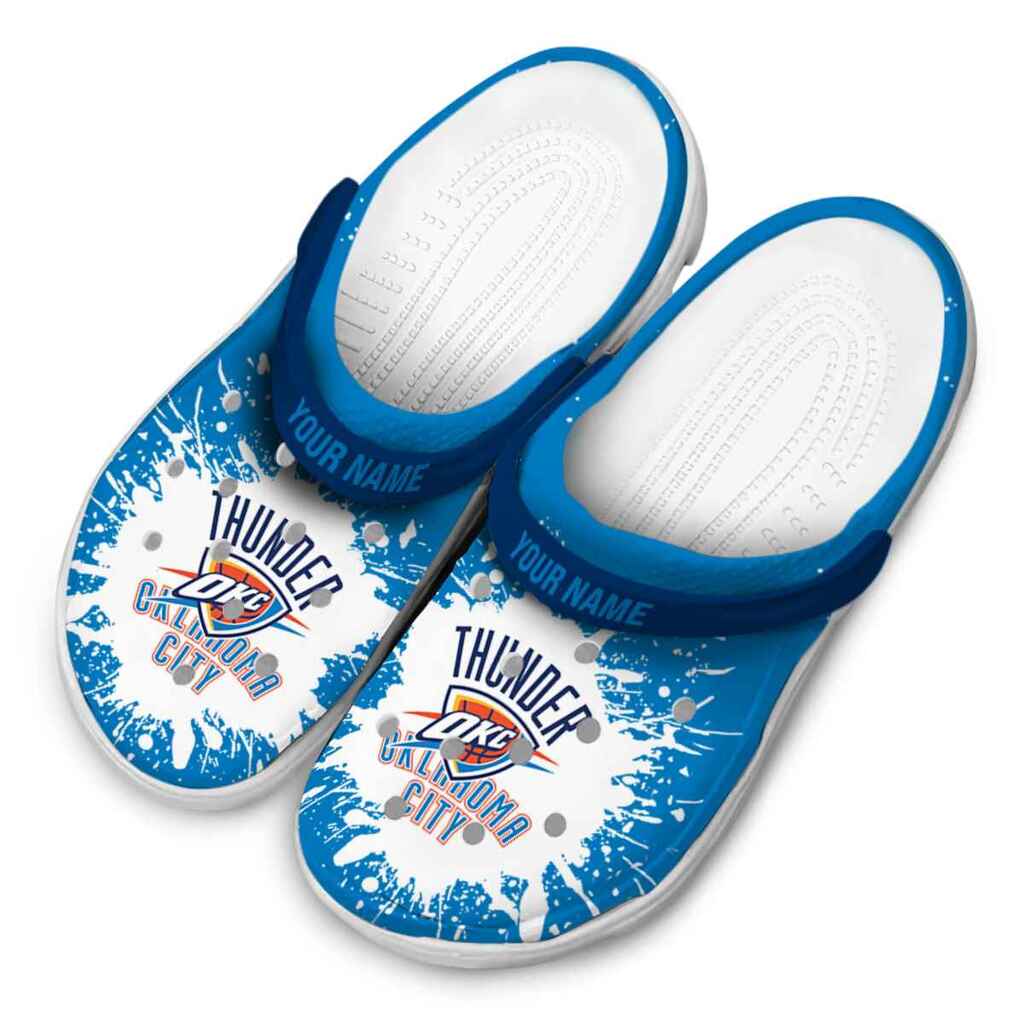 Personalized Oklahoma City Thunder Splash Art ClogTVC1801918 - Image 4