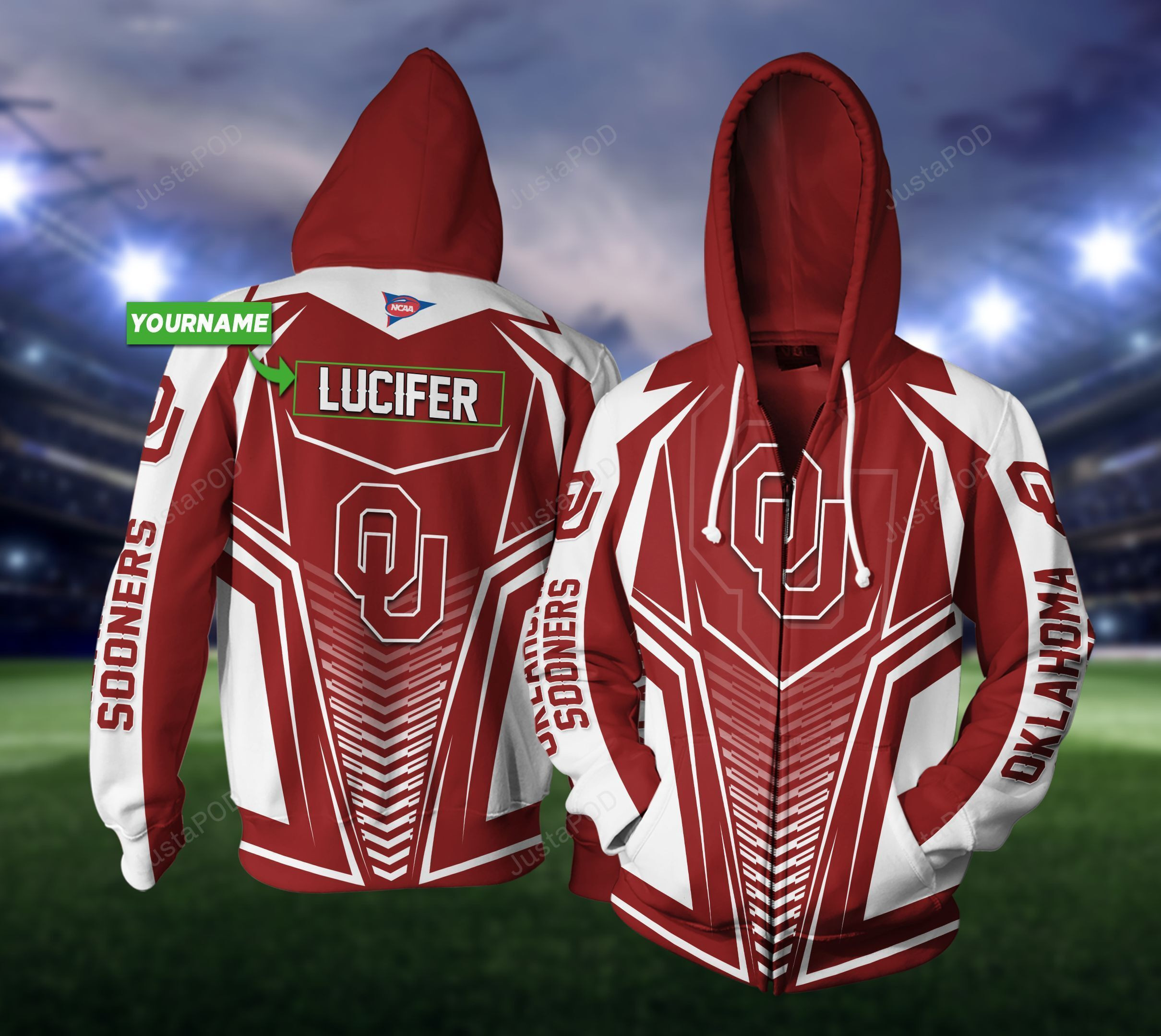 Personalized Oklahoma Sooners 3D All Over Print Hoodie, Zip Hoodie