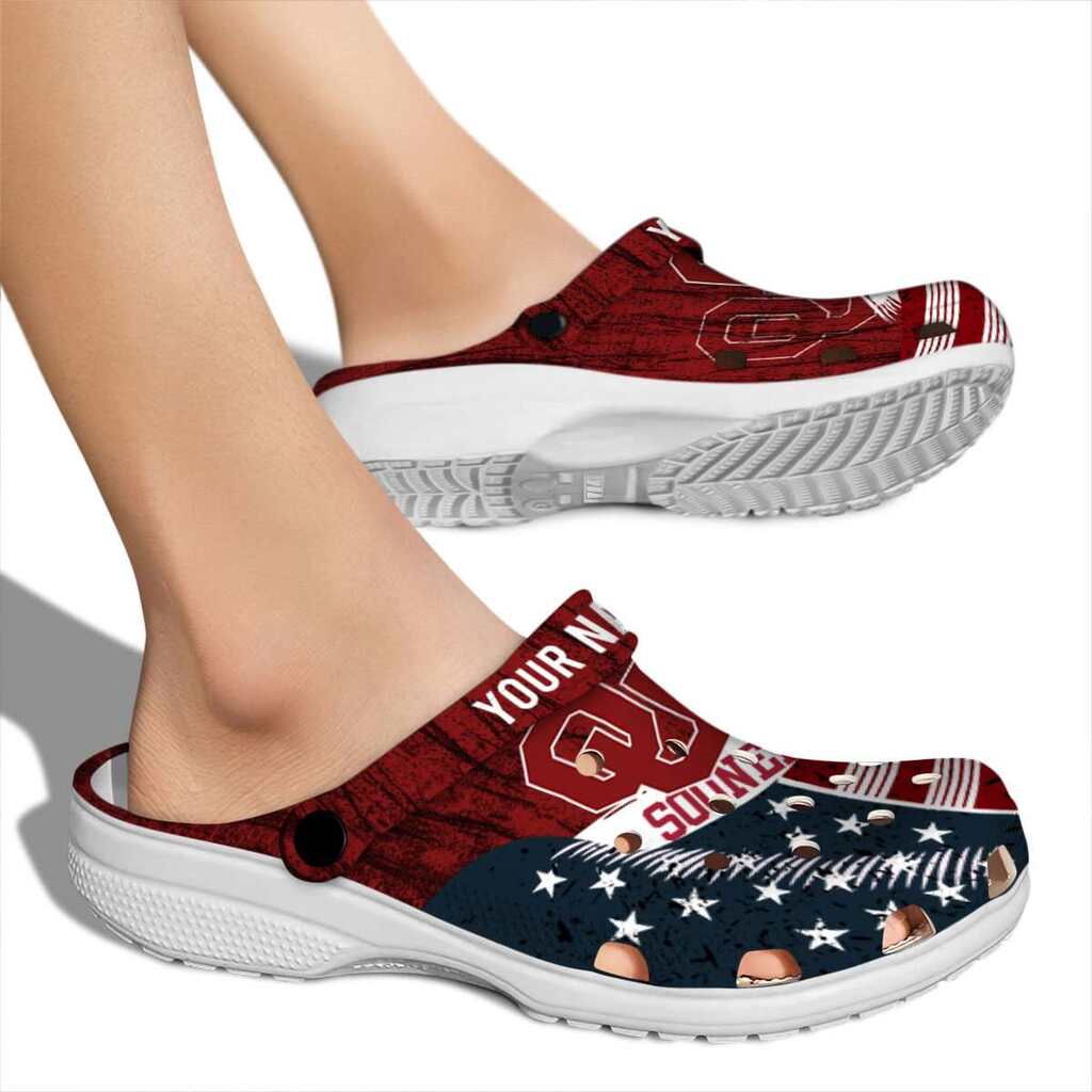 Personalized Oklahoma Sooners Star-Spangled Side Pattern ClogTVC180144 - Image 2