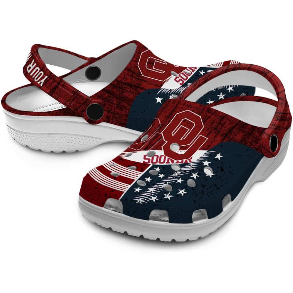 Personalized Oklahoma Sooners Star-Spangled Side Pattern ClogTVC180144 - Image 3