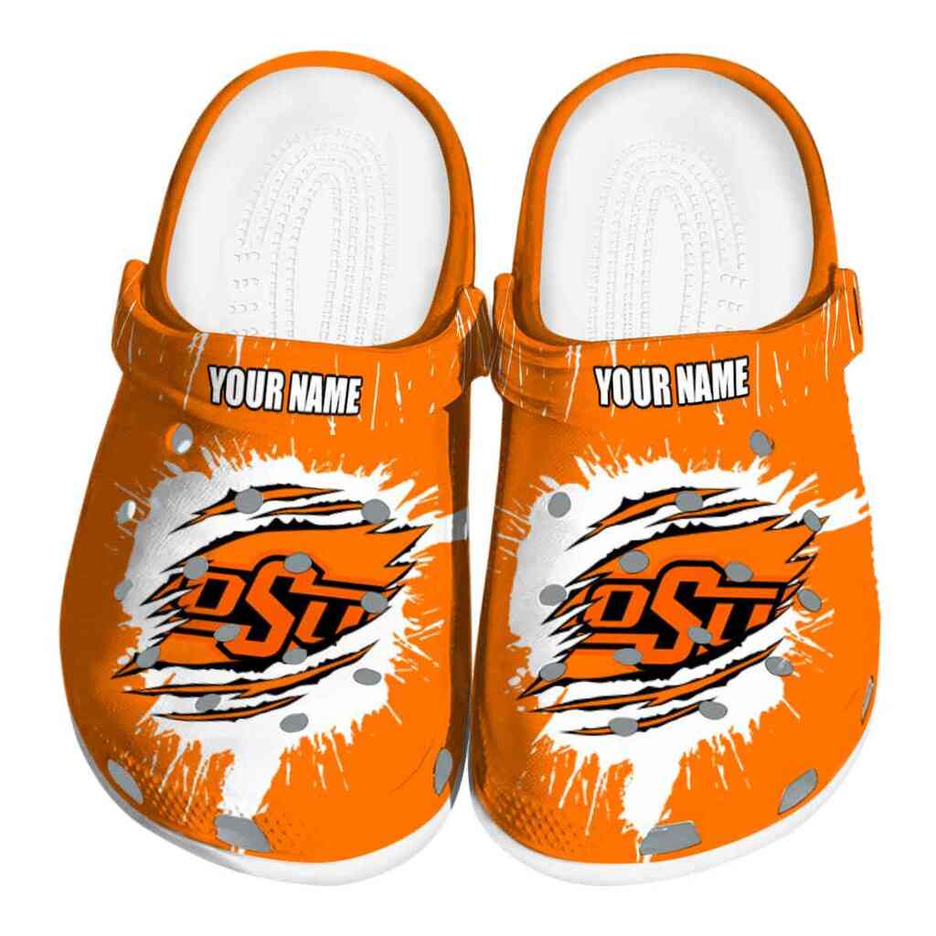 Personalized Oklahoma State Cowboys Splash Motif Background ClogTVC180143