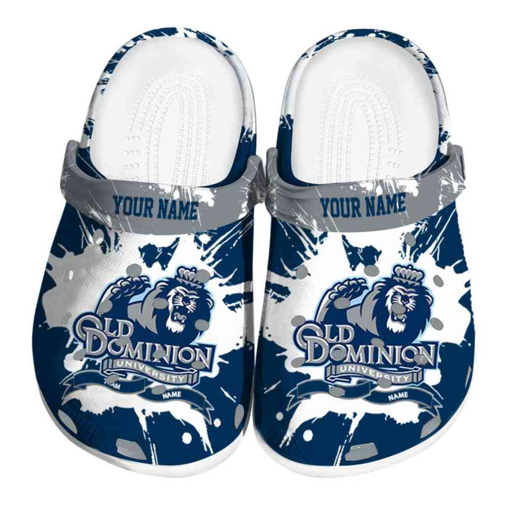 Personalized Old Dominion Monarchs Splatter Pattern ClogTVC1801729