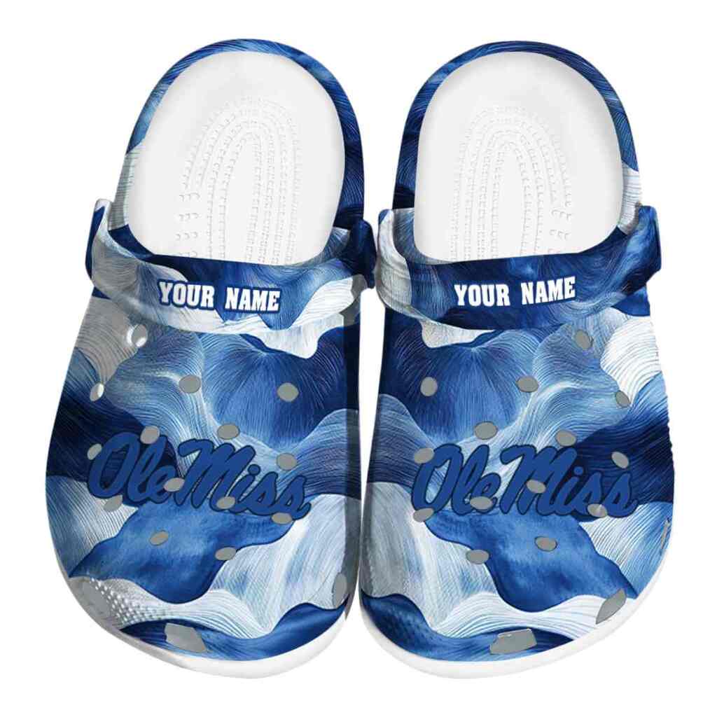 Personalized Ole Miss Rebels Ocean Waves ClogTVC1801768