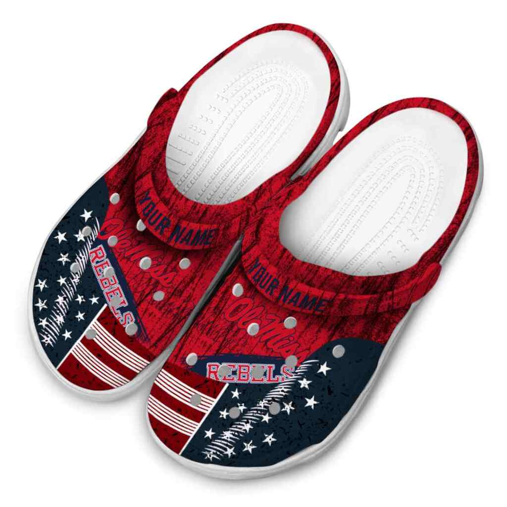 Personalized Ole Miss Rebels Star-Spangled Side Pattern ClogTVC1801731 - Image 4