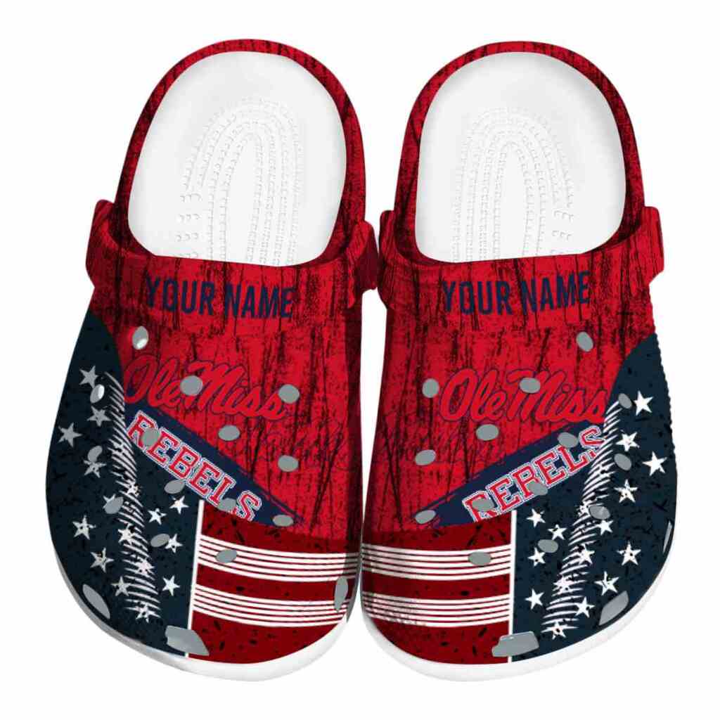 Personalized Ole Miss Rebels Star-Spangled Side Pattern ClogTVC1801731