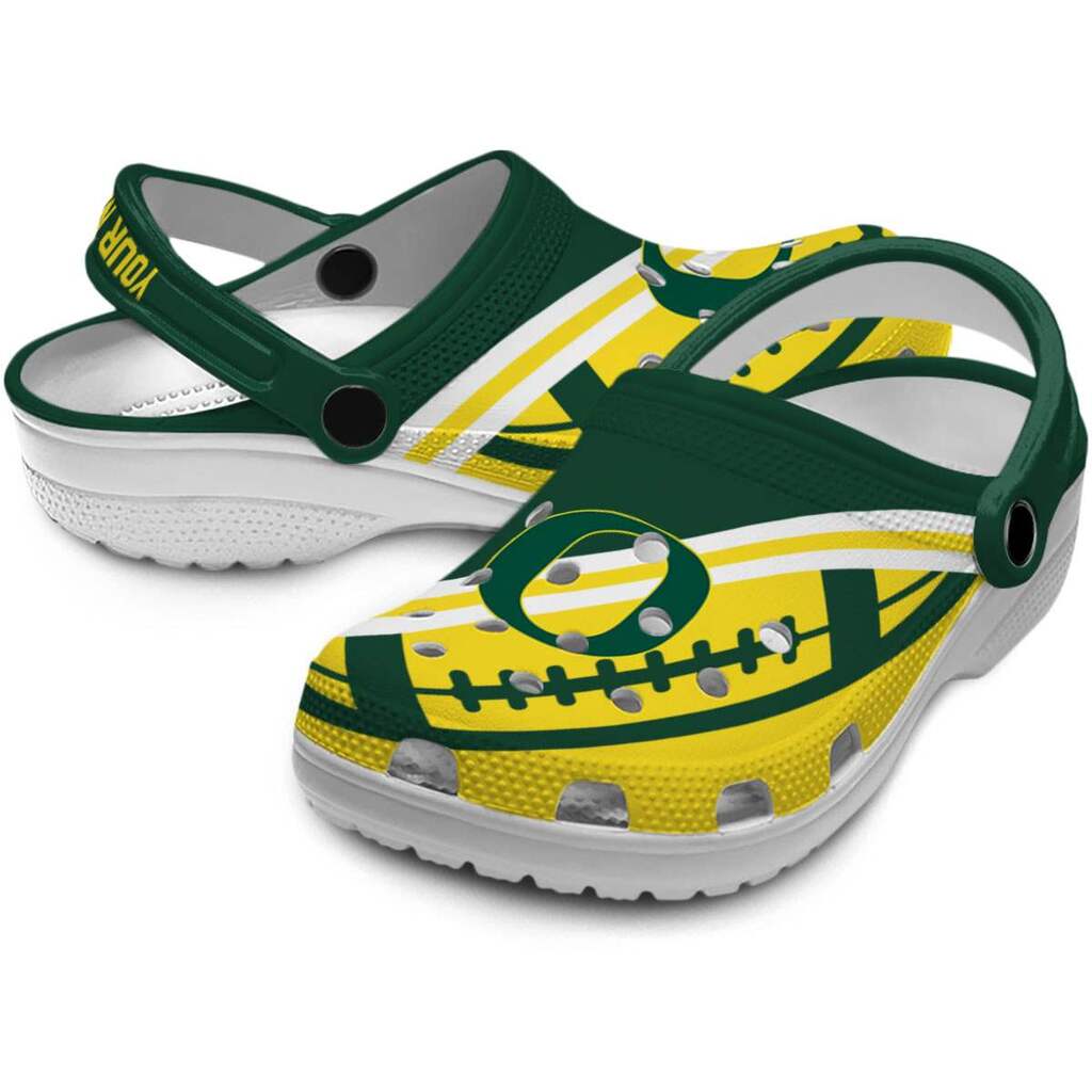 Personalized Oregon Ducks Football Motif ClogTVC180145 - Image 3