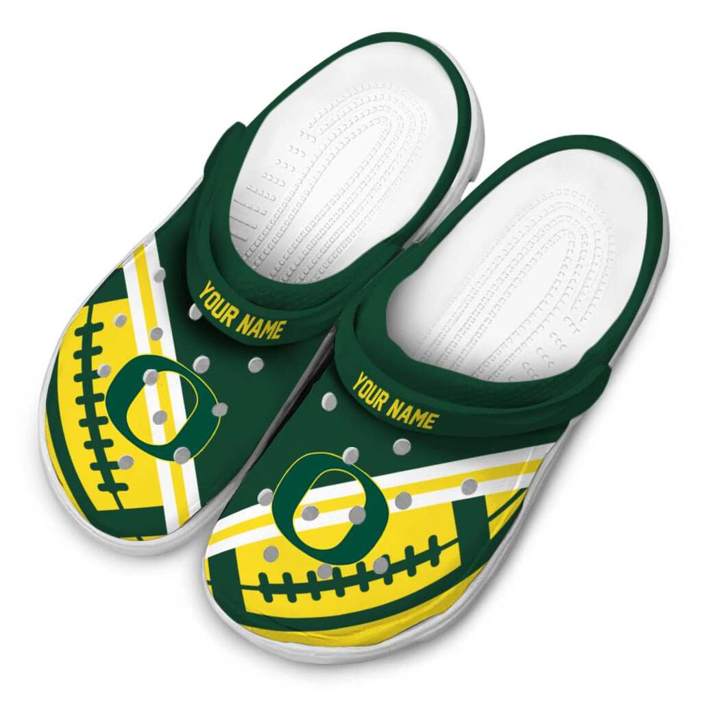 Personalized Oregon Ducks Football Motif ClogTVC180145 - Image 4