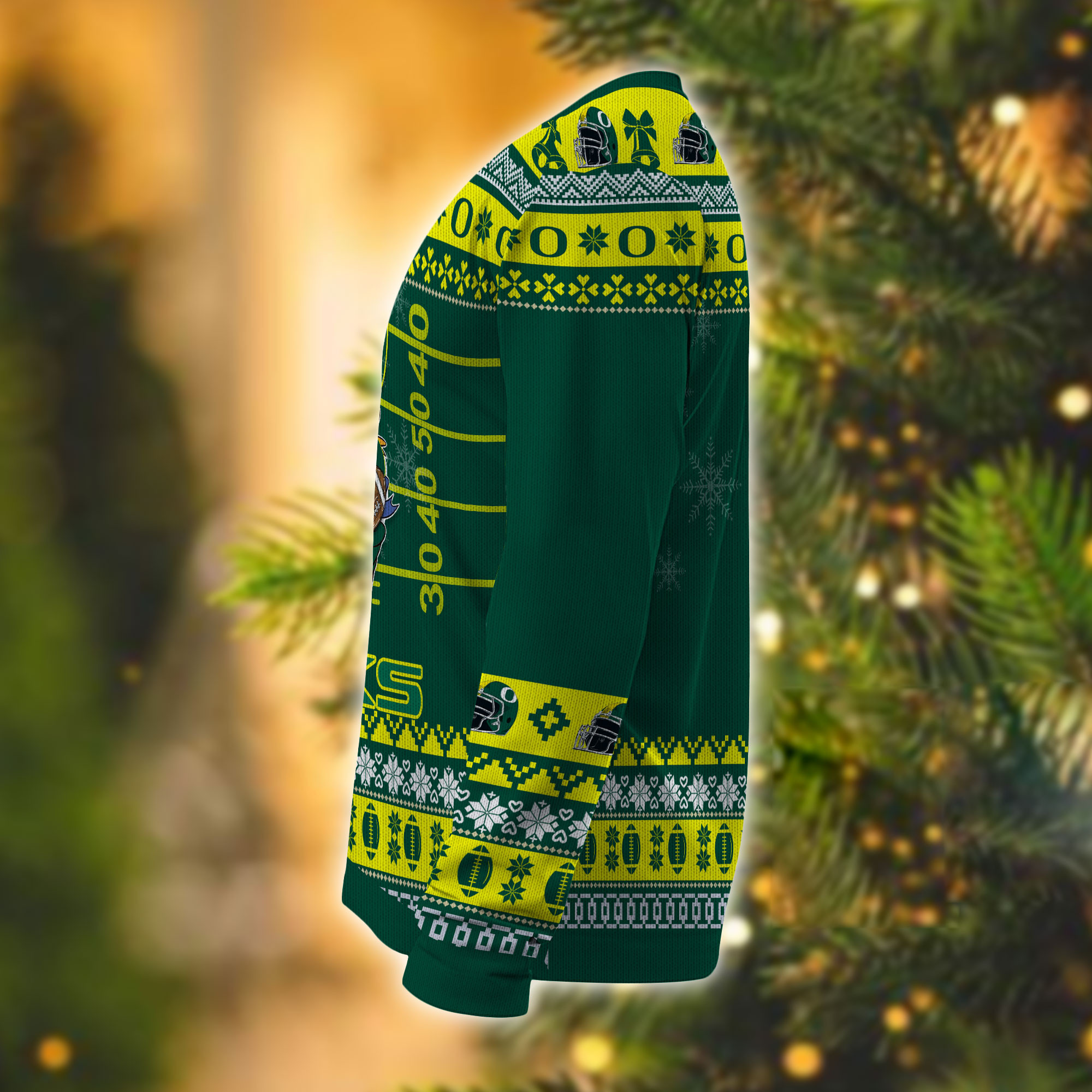 Personalized Oregon Ducks Mickey Ugly Christmas Sweater Adult 3D Funny Matching for family - Image 4