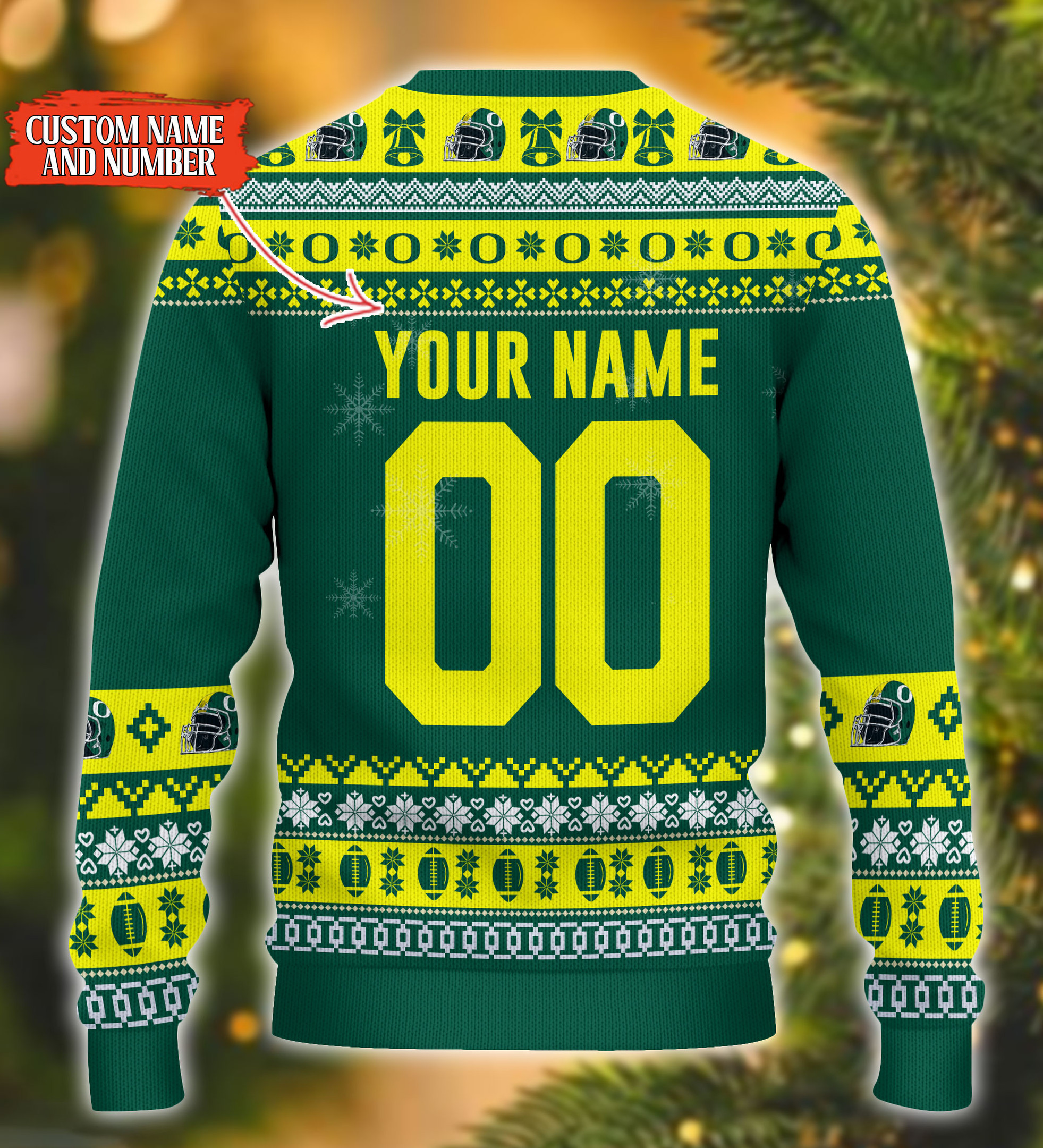 Personalized Oregon Ducks Mickey Ugly Christmas Sweater Adult 3D Funny Matching for family - Image 3