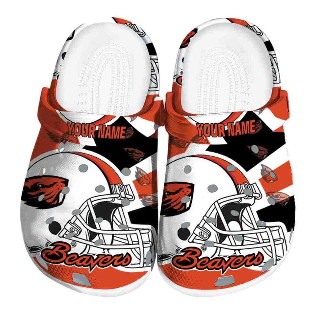 Personalized Oregon State Beavers Football Helmet ClogTVC1801792