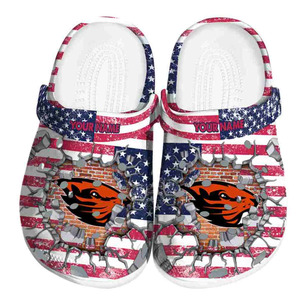 Personalized Oregon State Beavers Freedom Splinter ClogTVC1801823