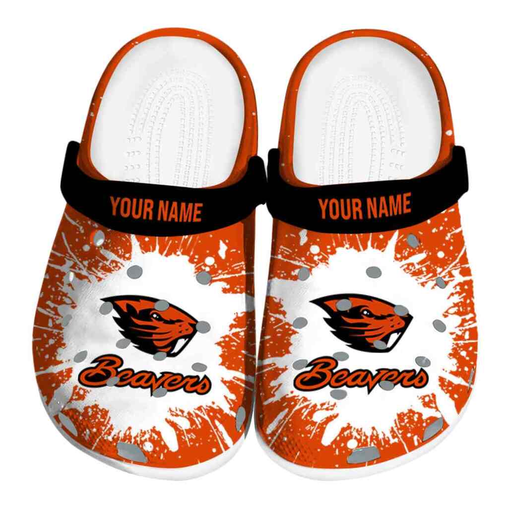 Personalized Oregon State Beavers Splash Art ClogTVC1801715