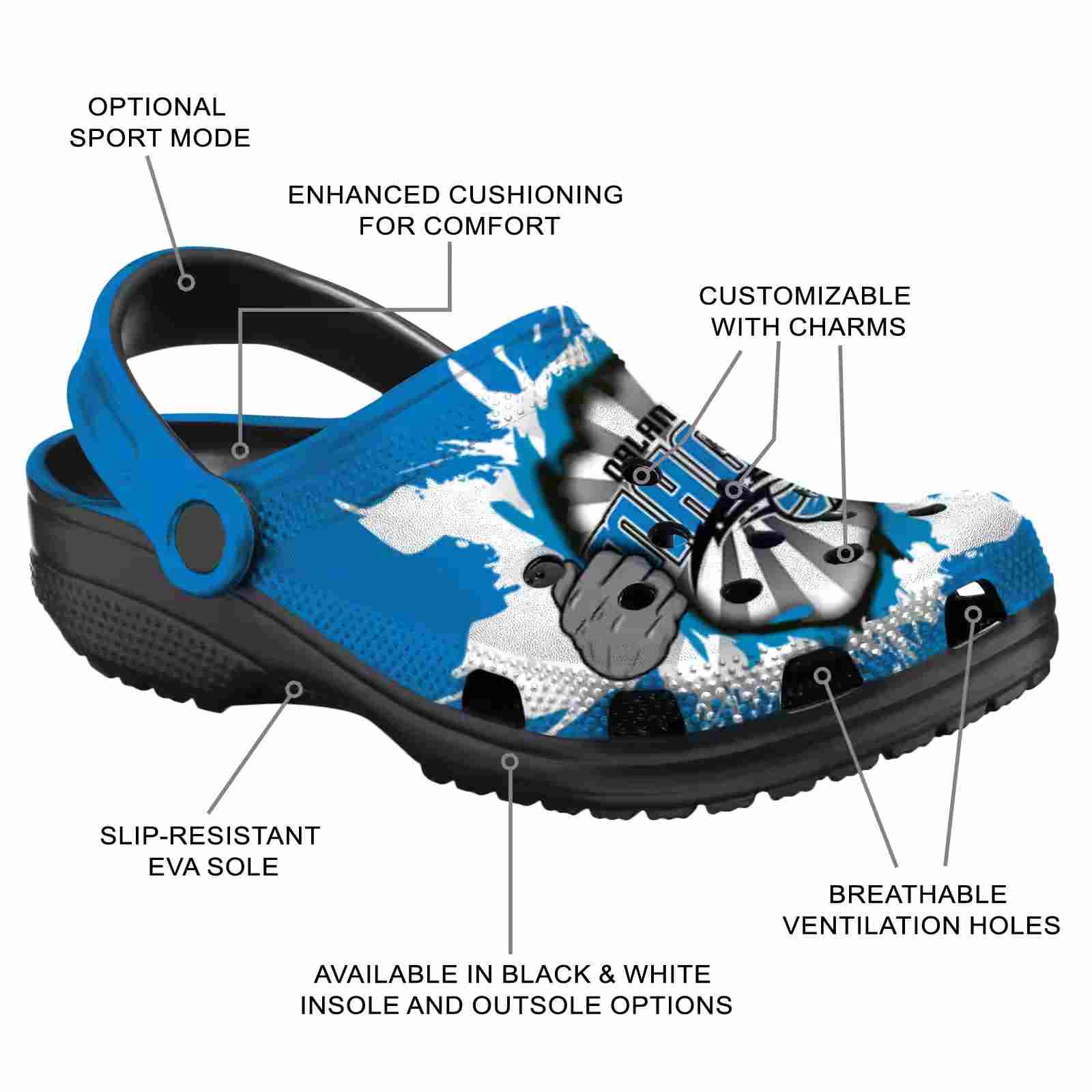 Personalized Orlando Magic Gripping Hand ClogTVC1801739 - Image 5