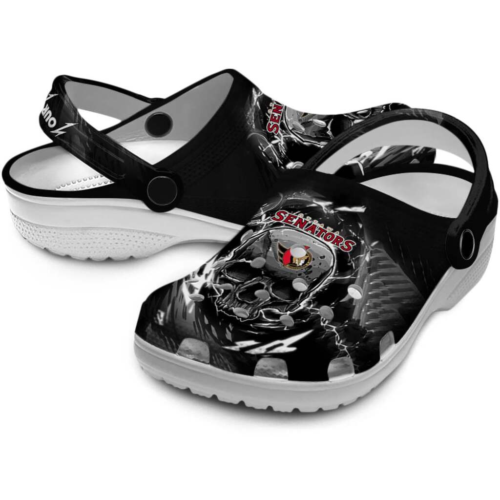 Personalized Ottawa Senators Gothic Skull ClogTVC1801899 - Image 3