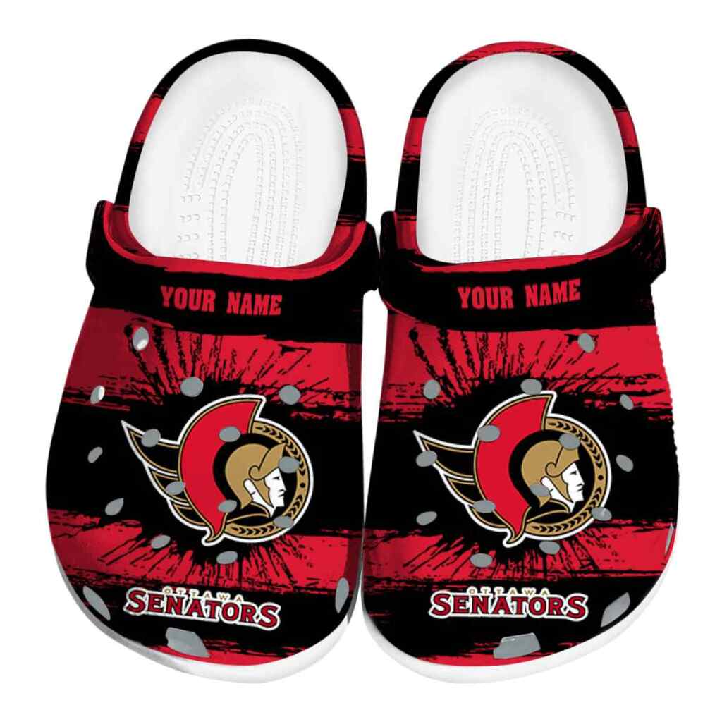 Personalized Ottawa Senators Paint Splatter Graphics ClogTVC1801899