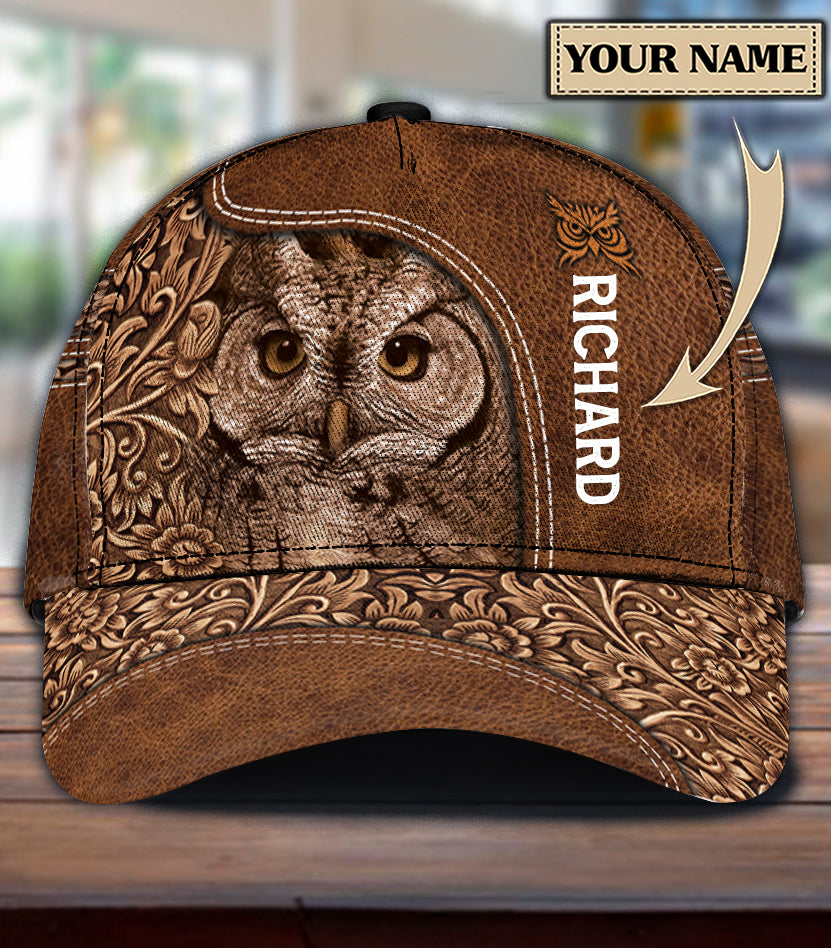 Personalized Owl Classic Cap, Personalized Gift for Owl Lovers Trucker Hats Custom Hats Gifts For Men & Women
