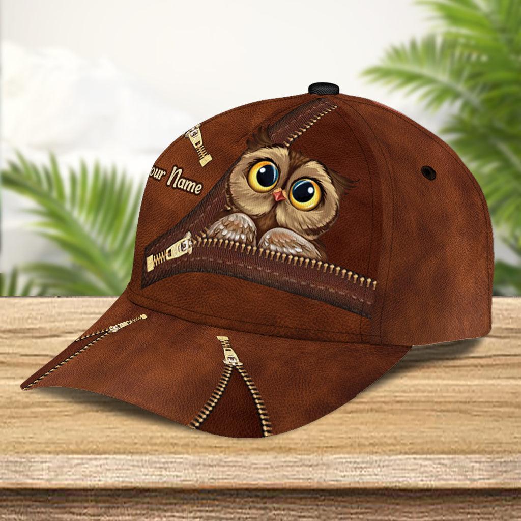Personalized Owl Classic Cap, Personalized Gift for Owl Lovers Trucker Hats Custom Hats Gifts For Men & Women