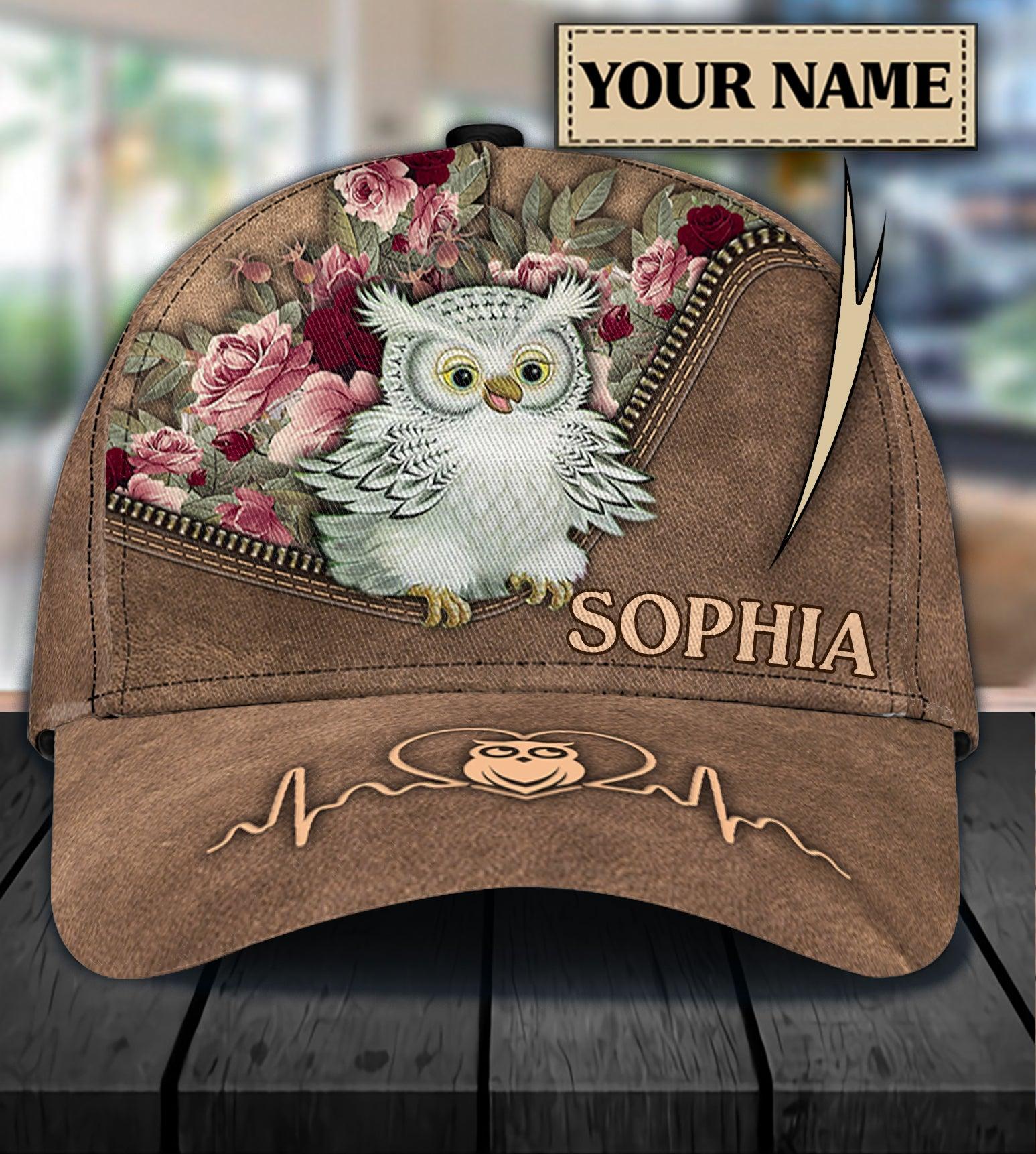 Personalized Owl Classic Cap, Personalized Gift for Owl Lovers Trucker Hats Custom Hats Gifts For Men & Women