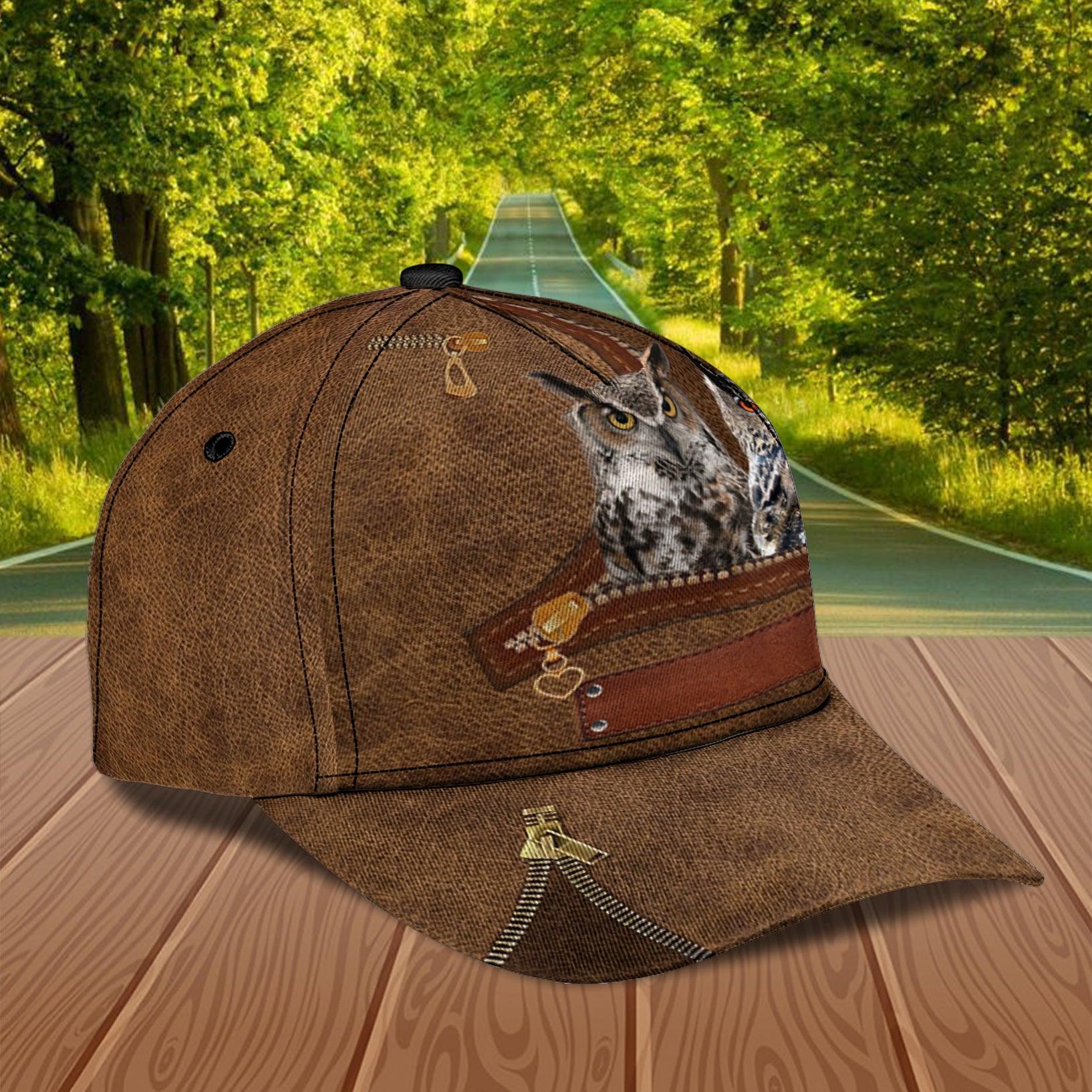 Personalized Owl Classic Cap, Personalized Gift for Owl Lovers Trucker Hats Custom Hats Gifts For Men & Women