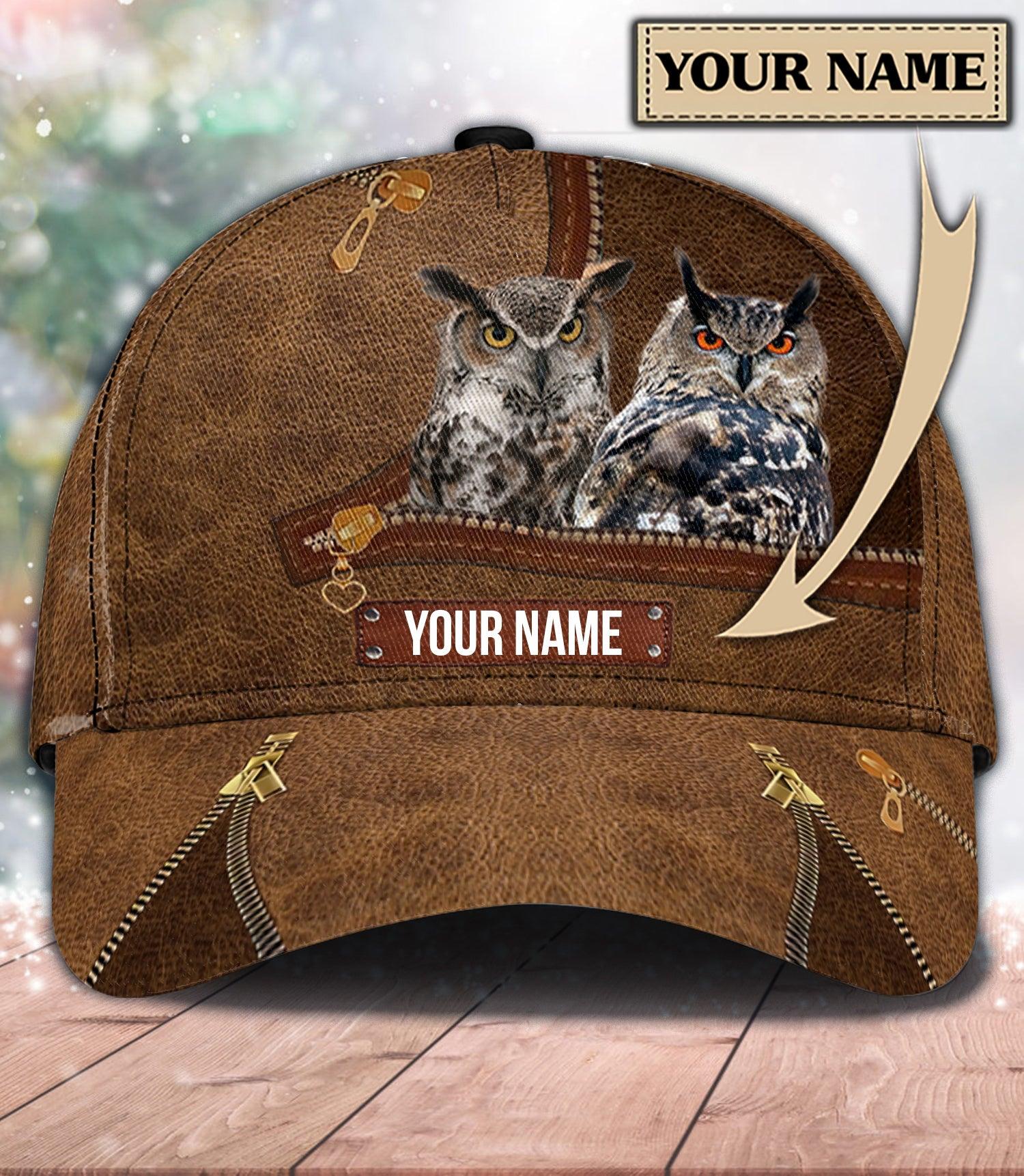 Personalized Owl Classic Cap, Personalized Gift for Owl Lovers Trucker Hats Custom Hats Gifts For Men & Women