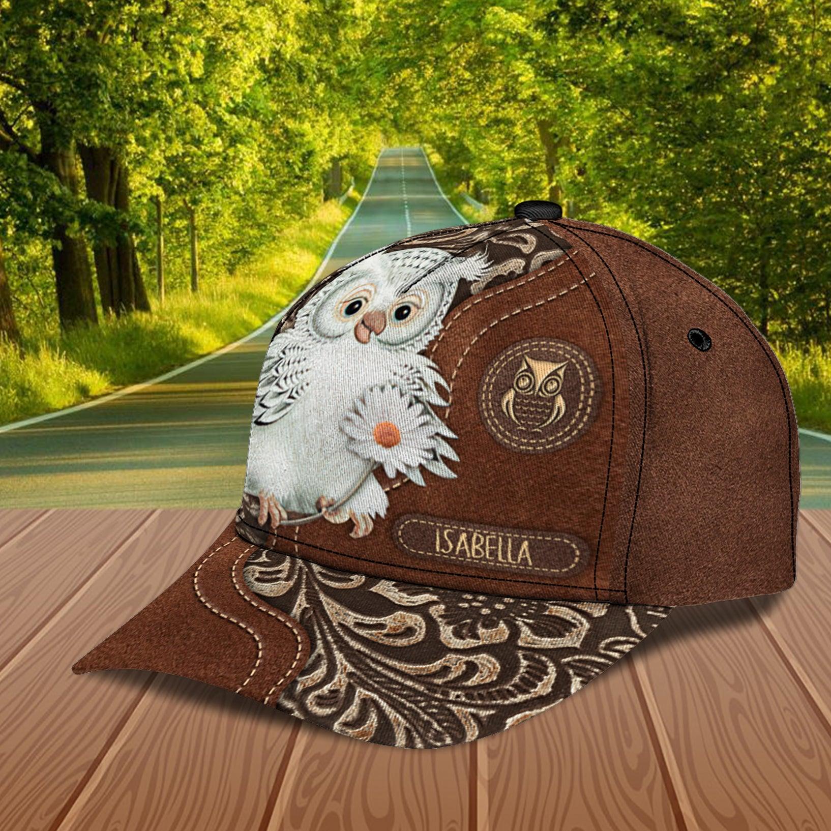 Personalized Owl Classic Cap, Personalized Gift for Owl Lovers Trucker Hats Custom Hats Gifts For Men & Women
