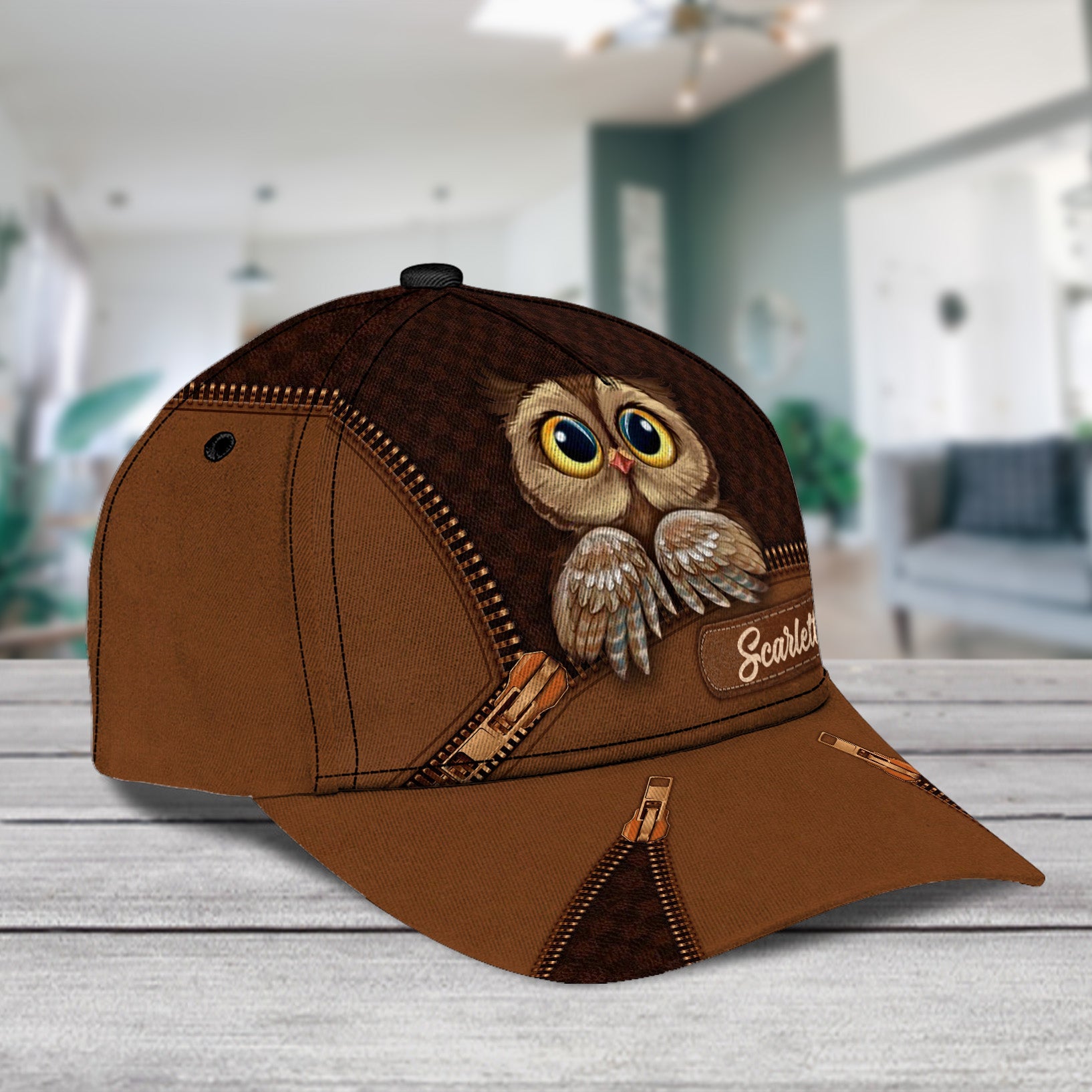 Personalized Owl Classic Cap, Personalized Gift for Owl Lovers Trucker Hats Custom Hats Gifts For Men & Women