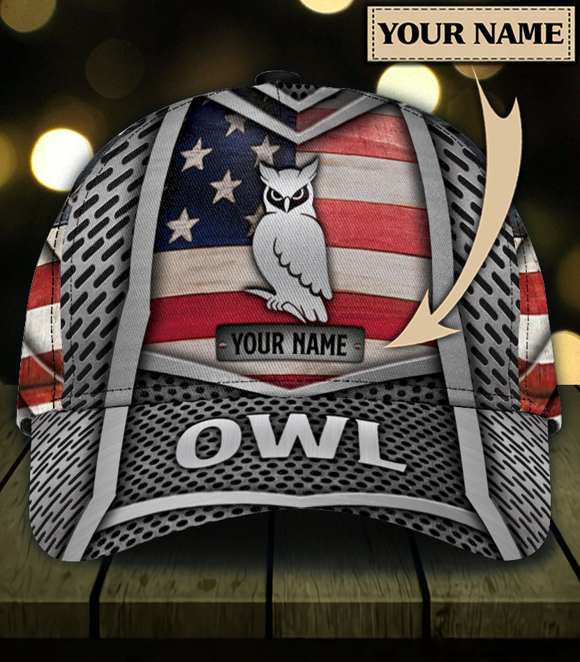 Personalized Owl Classic Cap, Personalized Gift for Owl Lovers Trucker Hats Custom Hats Gifts For Men & Women