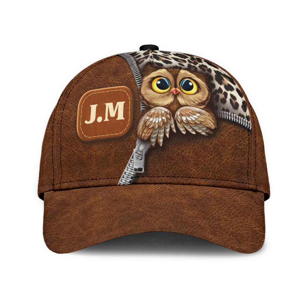 Personalized Owl Classic Cap, Personalized Gift for Owl Lovers Trucker Hats Custom Hats Gifts For Men & Women