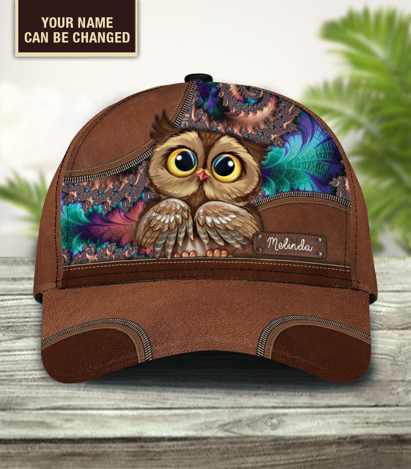 Personalized Owl Classic Cap, Personalized Gift for Owl Lovers Trucker Hats Custom Hats Gifts For Men & Women